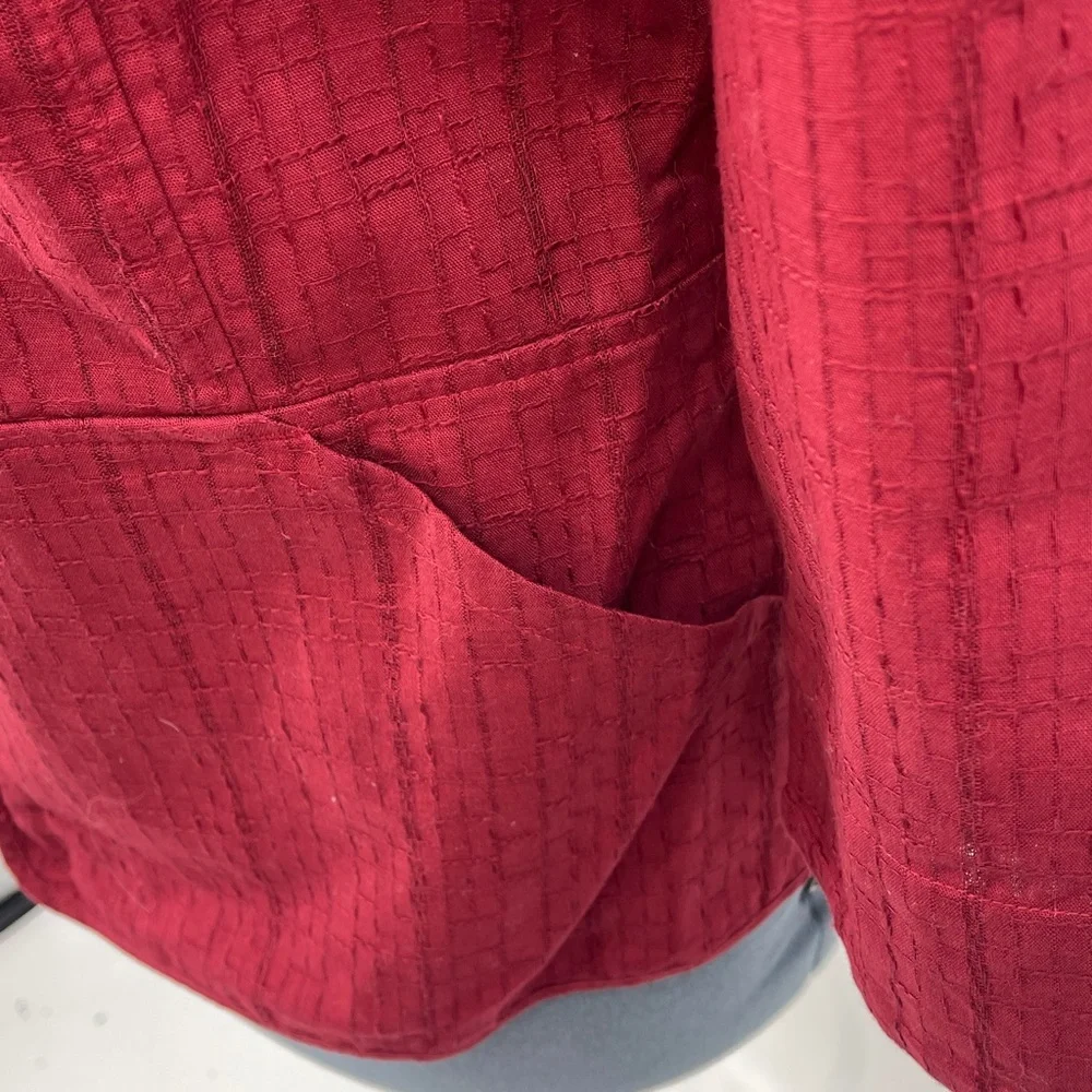 Christopher & Banks Deep Red ZIP UP  Jacket SIZE M - Picture 4 of 10